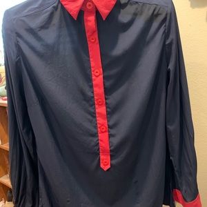 St John silk blouse.